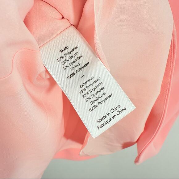 Likely Bubblegum Pink Pleated Front V Neck Circle Skater Mini Dress Size 0 - Picture 4 of 8